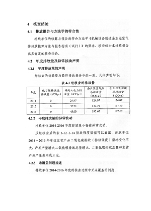 湖南巴陵炉窑节能股份有限公司2014-2016年度温室气体排放核查报告